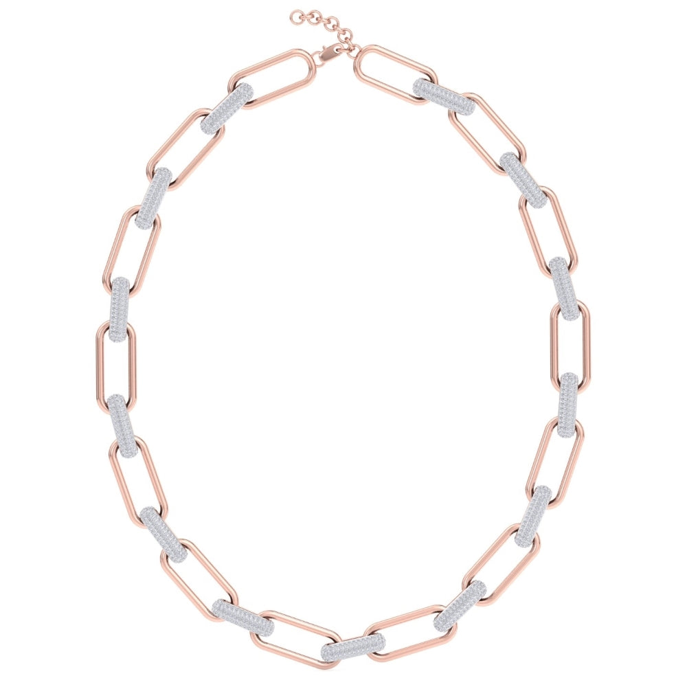 Rose Gold and Silver Bling Chain bracelet. A gorgeous play between sophistication and modernity, this captivating chain neckl...