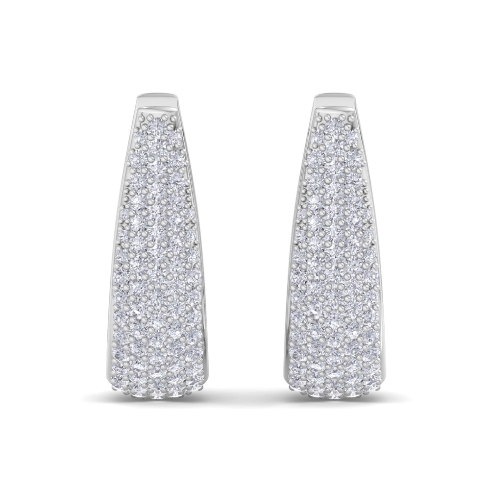 Chloé Shimmery Oval Hoop Earrings In Silver - 925 Sterling Silver. A celestial-inspired accessory that effortlessly combines ...