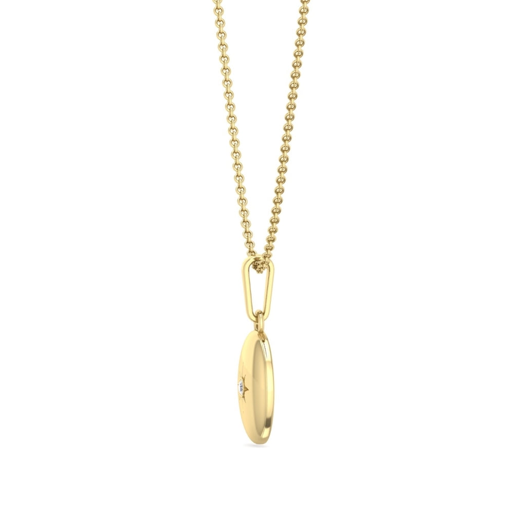 Stardust Disc Charm Gold Necklace - 18K Gold Plated