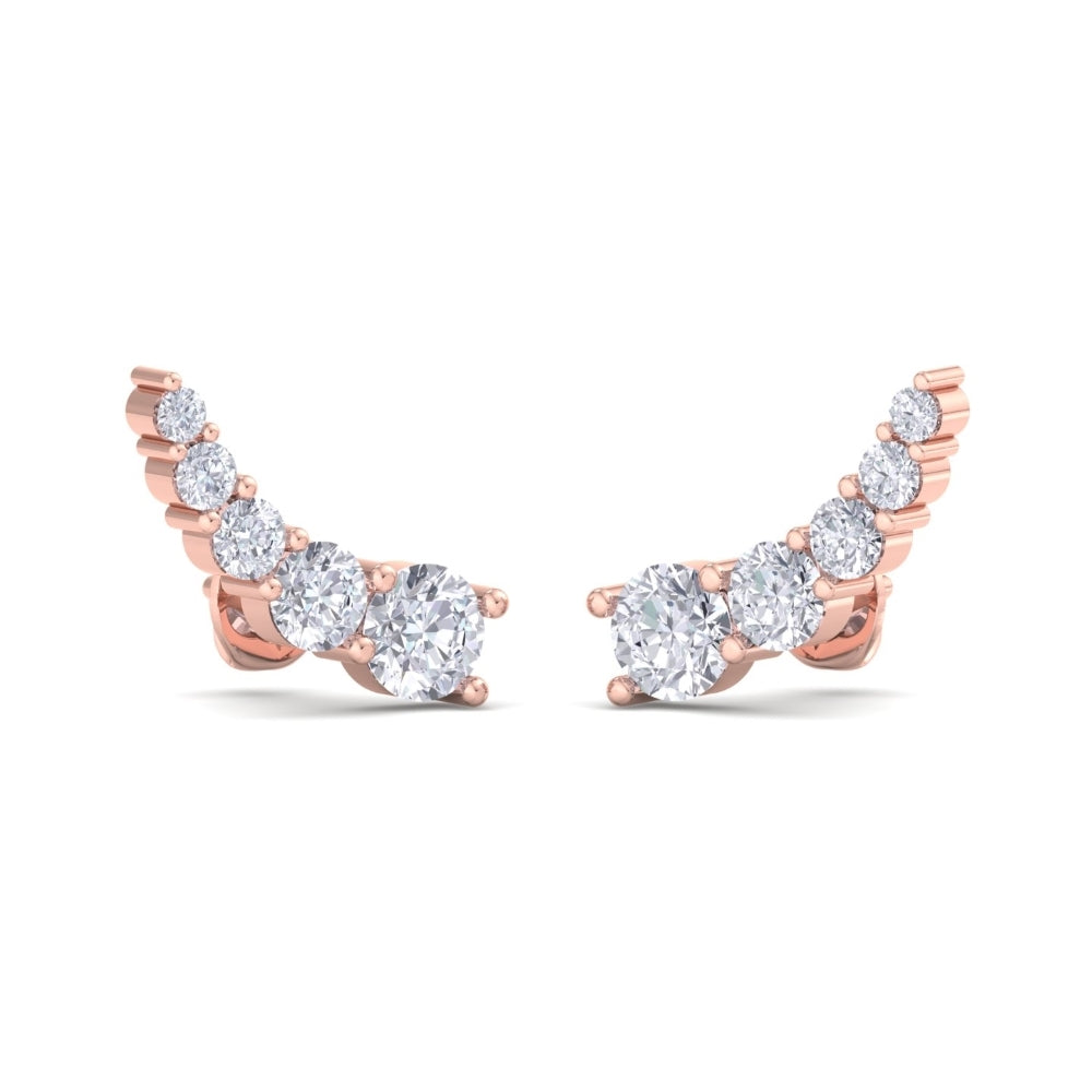 Dainty Rose Gold Ear Climbers