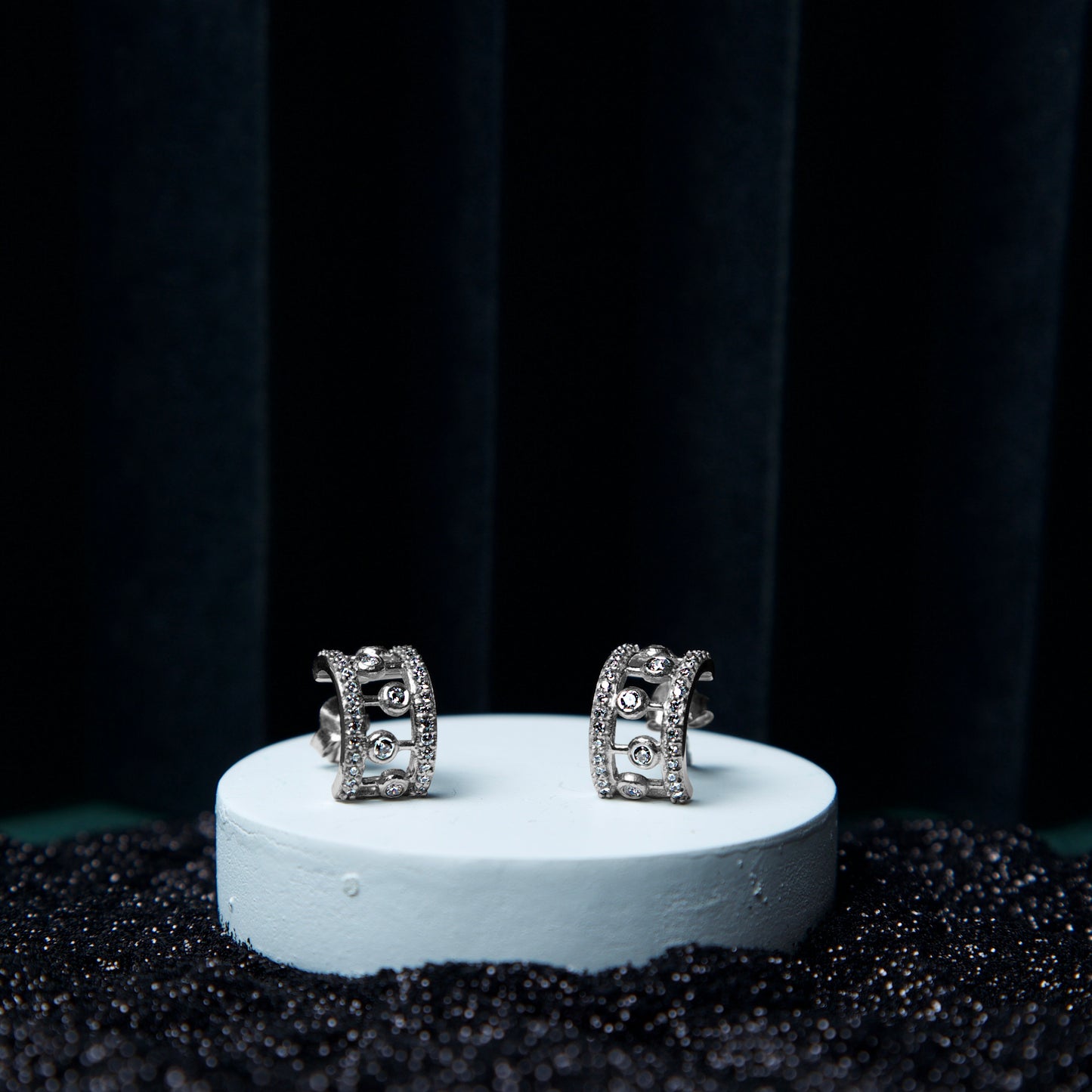 Imperial Dew Drop Hoop Earrings - 925 Sterling Silver