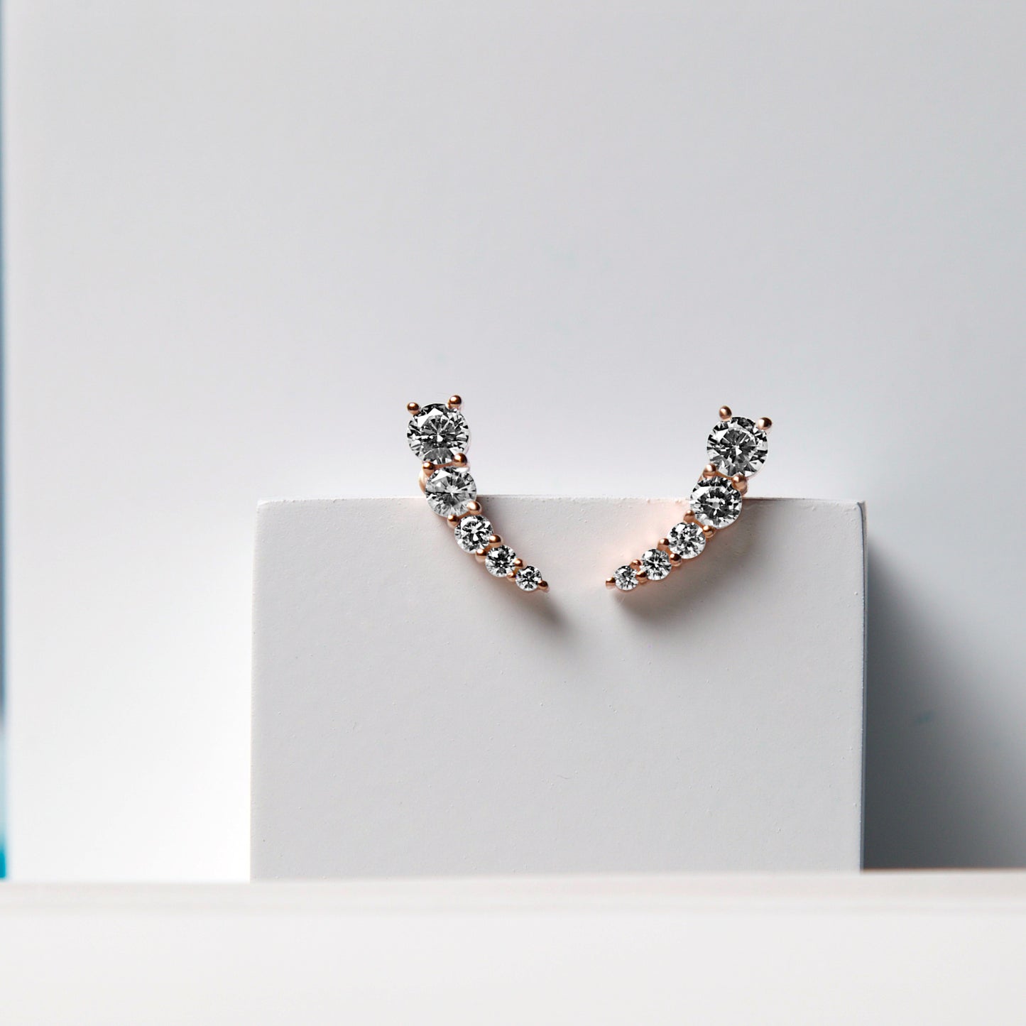 Dainty Rose Gold Ear Climbers
