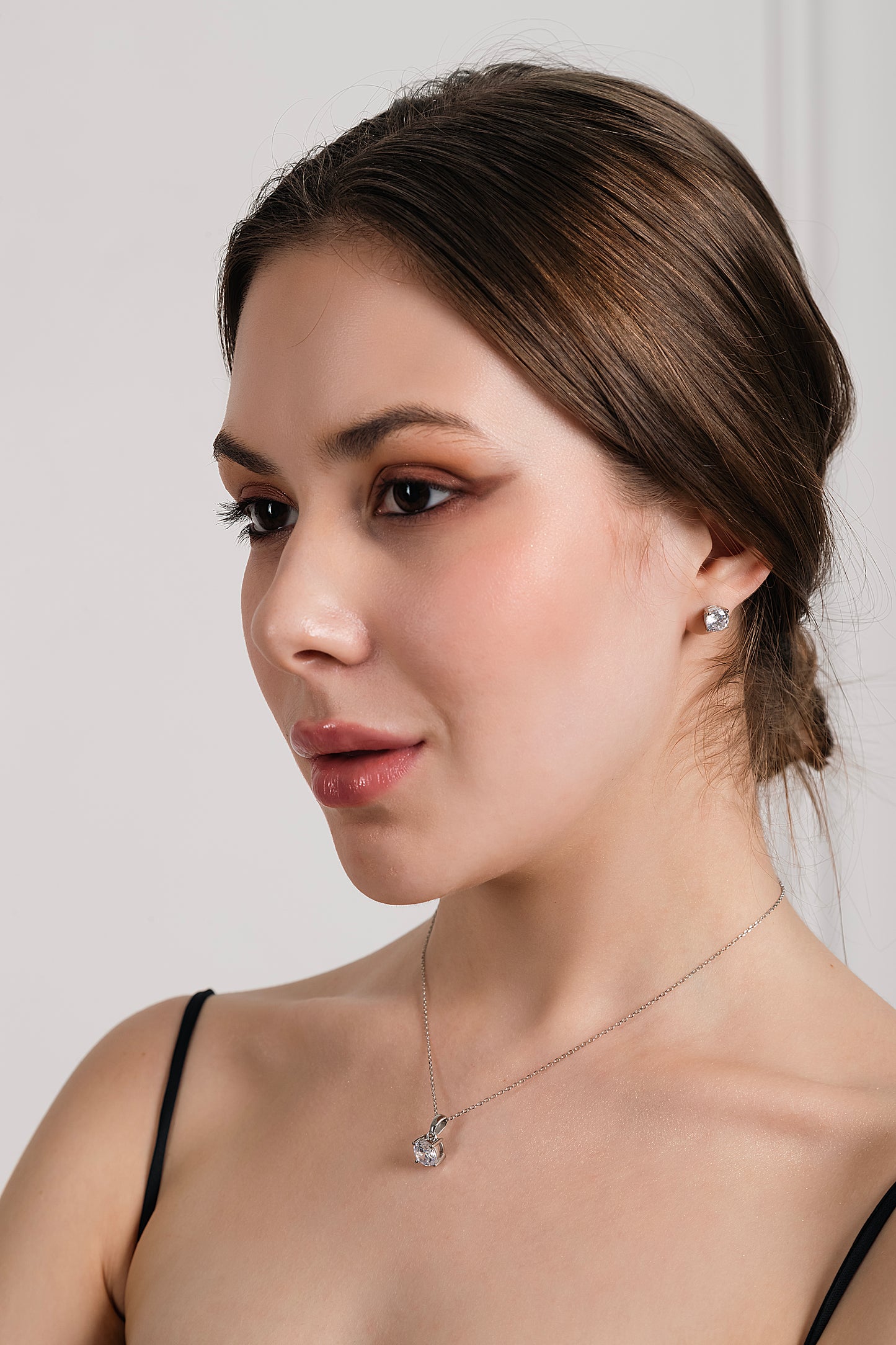 Signature Solitaire Pendant set - 925 Sterling Silver