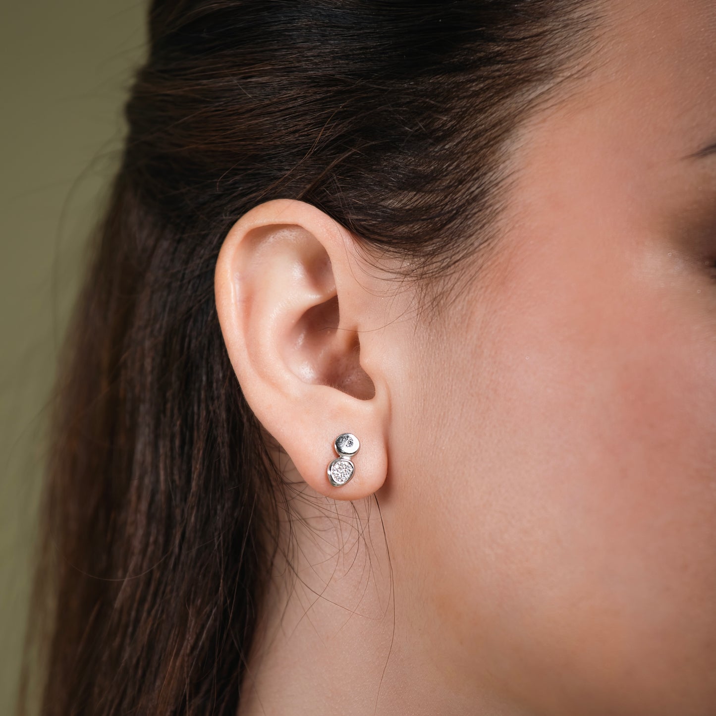Minimal Silver Studs In Silver- 925 Sterling Silver