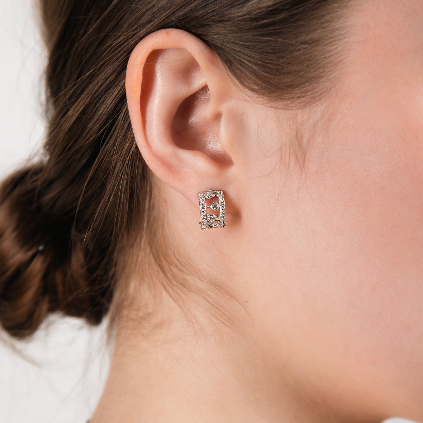 Imperial Dew Drop Hoop Earrings - 925 Sterling Silver