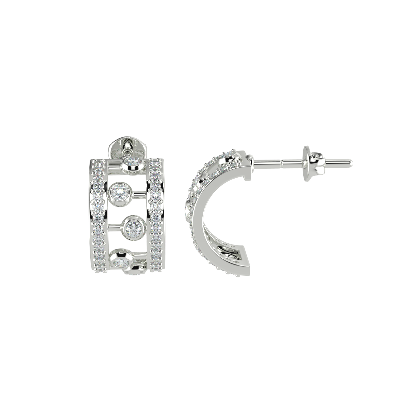 Imperial Dew Drop Hoop Earrings - 925 Sterling Silver