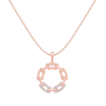 Modern Geometric Circle Of Life Pendant In Rose Gold - 18k Rose Gold Plated. Celebrating the interconnectedness of all things...