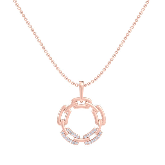 Modern Geometric Circle Of Life Pendant In Rose Gold - 18k Rose Gold Plated. Celebrating the interconnectedness of all things...