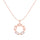 Modern Geometric Circle Of Life Pendant In Rose Gold - 18K Rose Gold Plated