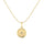 Stardust Disc Charm Gold Necklace - 18K Gold Plated