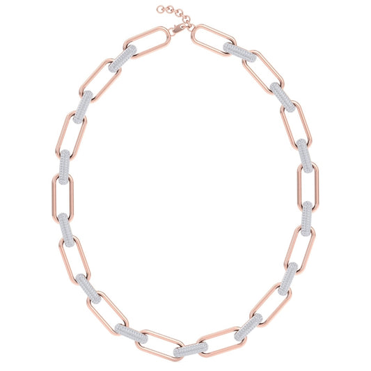 Rose Gold and Silver Bling Chain bracelet. A gorgeous play between sophistication and modernity, this captivating chain neckl...