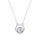 Sterling Floating Solitaire Pendant In Silver - 925 Sterling Silver