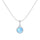 Éste Brilliant Cut Aqua Blue Pendant In Silver -925 Sterling Silver