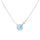 Lucent Aquamarine Blue Signature Love Pendant In Silver - 925 Sterling Silver