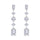 Sage Mixed Cut Dangle Drop Earrings In Silver - 925 Sterling Silver