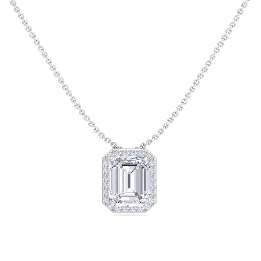 Estella Baguette Cut Silver Pendant. Enhance your elegance with the Estella Baguette Cut Silver Pendant. Crafted from high-qu...