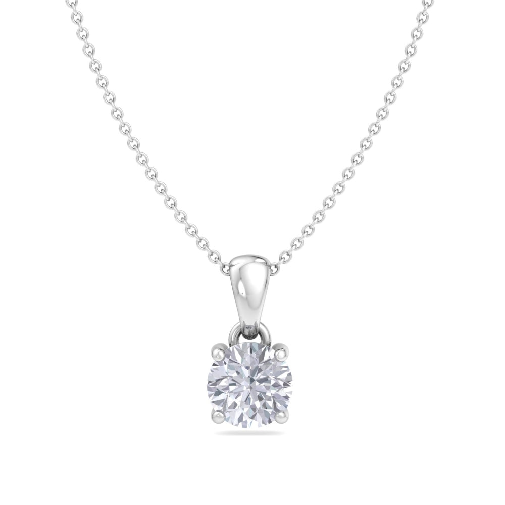 Signature Solitaire Pendant In Silver - 925 Sterling Silver. Crafted from 925 sterling silver, this pendant is not only visua...