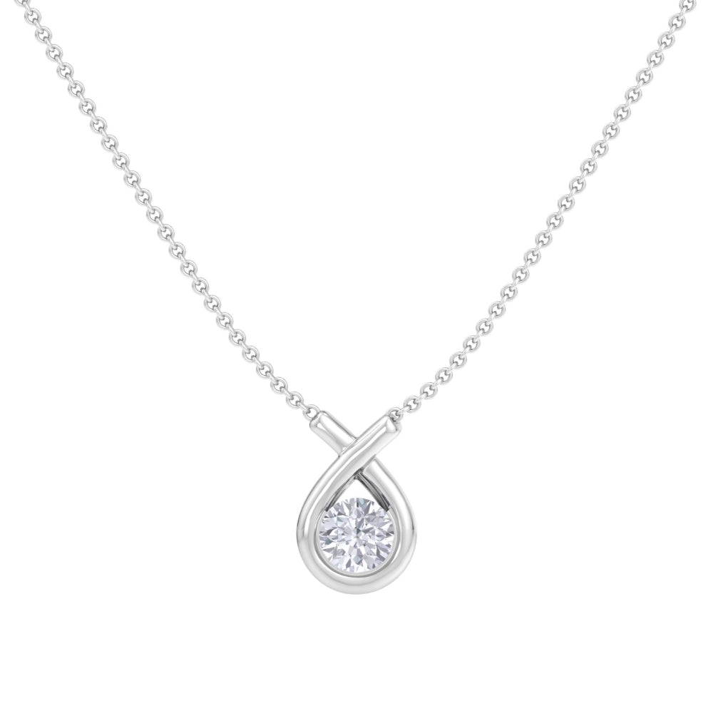 Vera Solitaire Pear Drop Pendant In Silver - 925 Sterling Silver. The gentle curves of a ripe pear and its fascinating shape ...