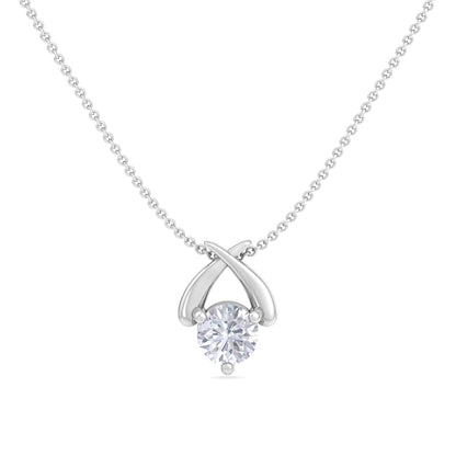 Camila Solitaire Drop Linked Pendant In Silver- 925 Sterling Silver. A beautifully crafted piece of jewellery that embodies e...