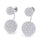 Louis Shimmering Front and Back Silver Earrings