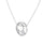 Double Circle Love Solitaire Pendant In Silver -925 Sterling Silver