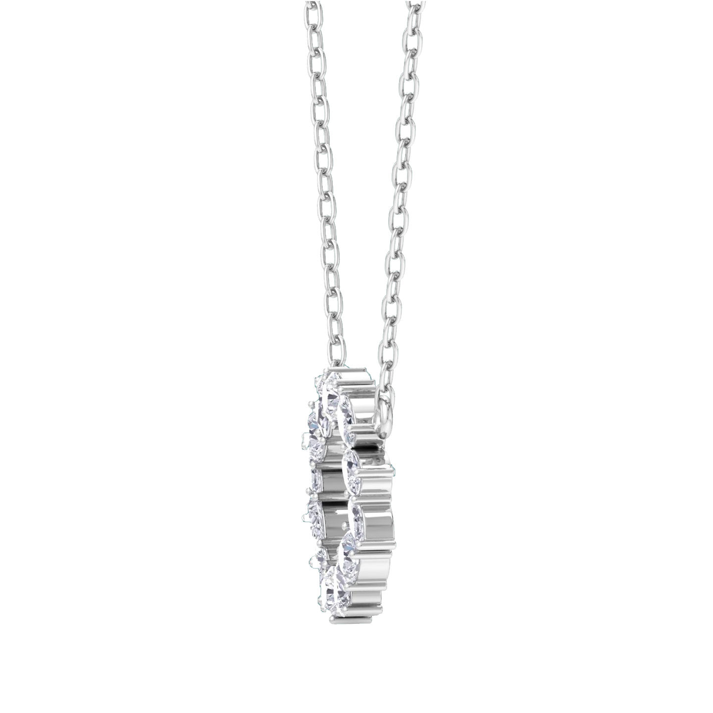 Myrie Mixed Cut Pendant In Silver- 925 Sterling Silver