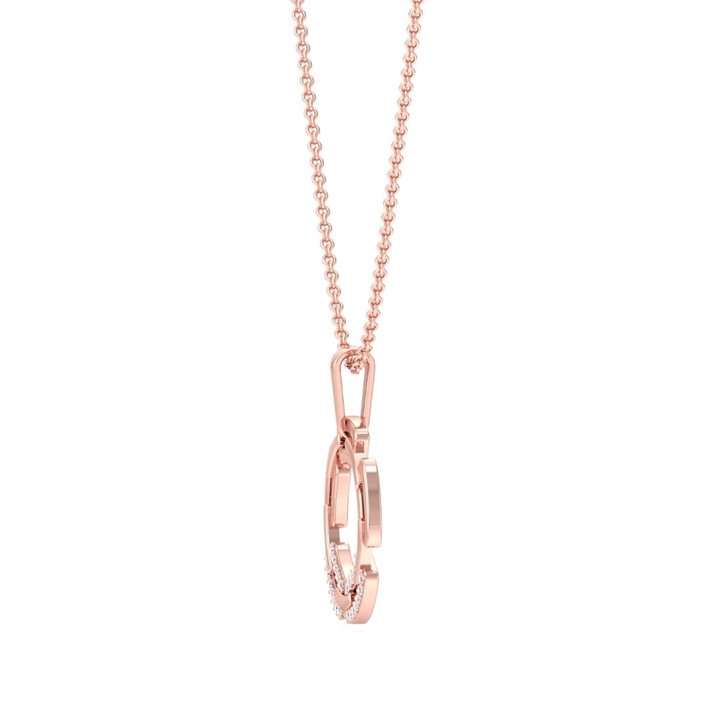 Modern Geometric Circle Of Life Pendant In Rose Gold - 18K Rose Gold Plated