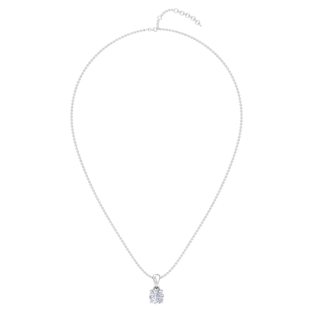 Signature Solitaire Pendant In Silver - 925 Sterling Silver