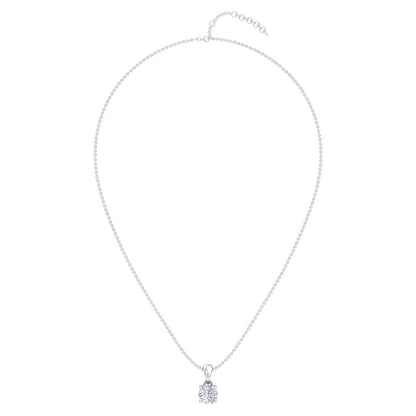 Signature Solitaire Pendant In Silver - 925 Sterling Silver