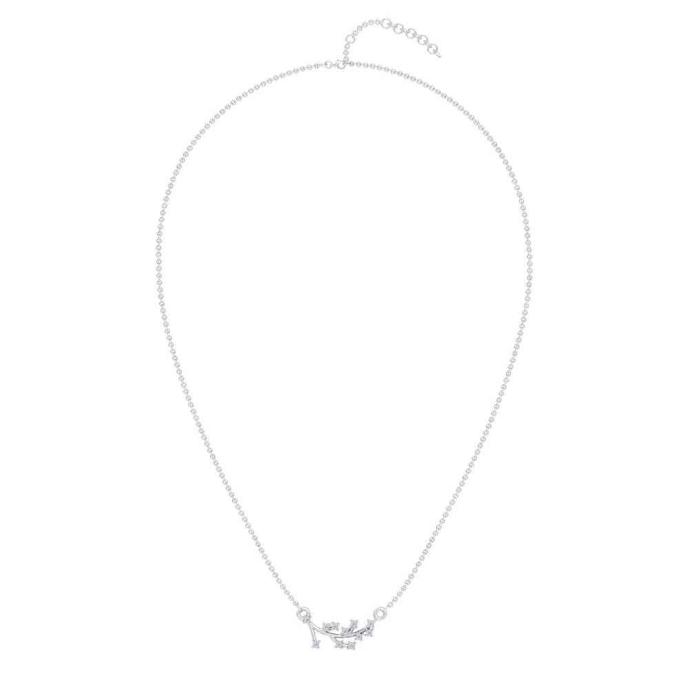 Classic Olive Leaf Branch Pendant In Silver - 925 Sterling Silver