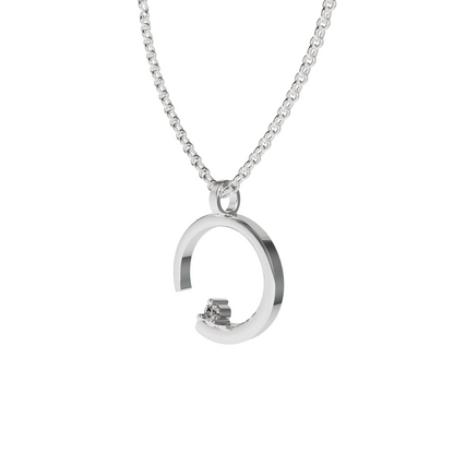 Round Solitaire Pendant In Silver - 925 Sterling Silver