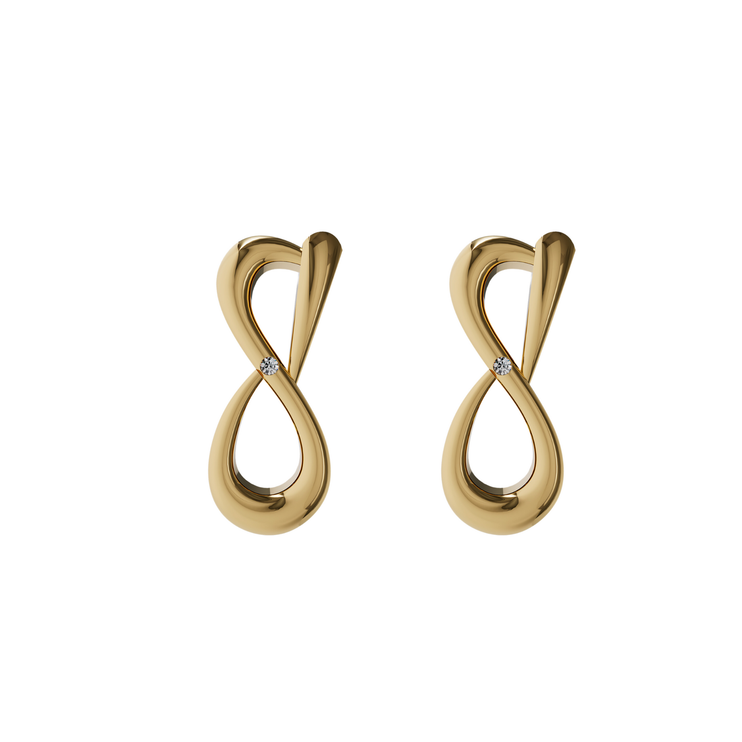 Isabel Infinity Gold Plated Earrings- 18K Gold Plated. Featuring a delicate and intricately designed infinity symbol, symboli...