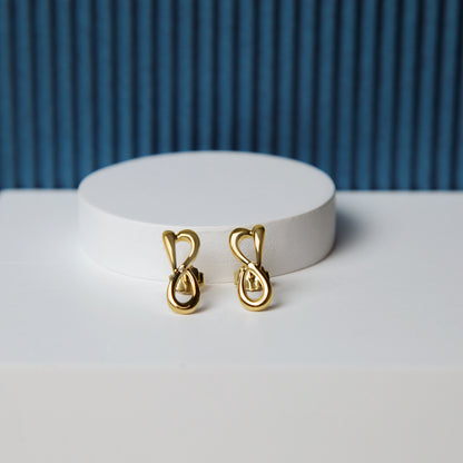 Isabel Infinity Gold Plated Earrings- 18K Gold Plated