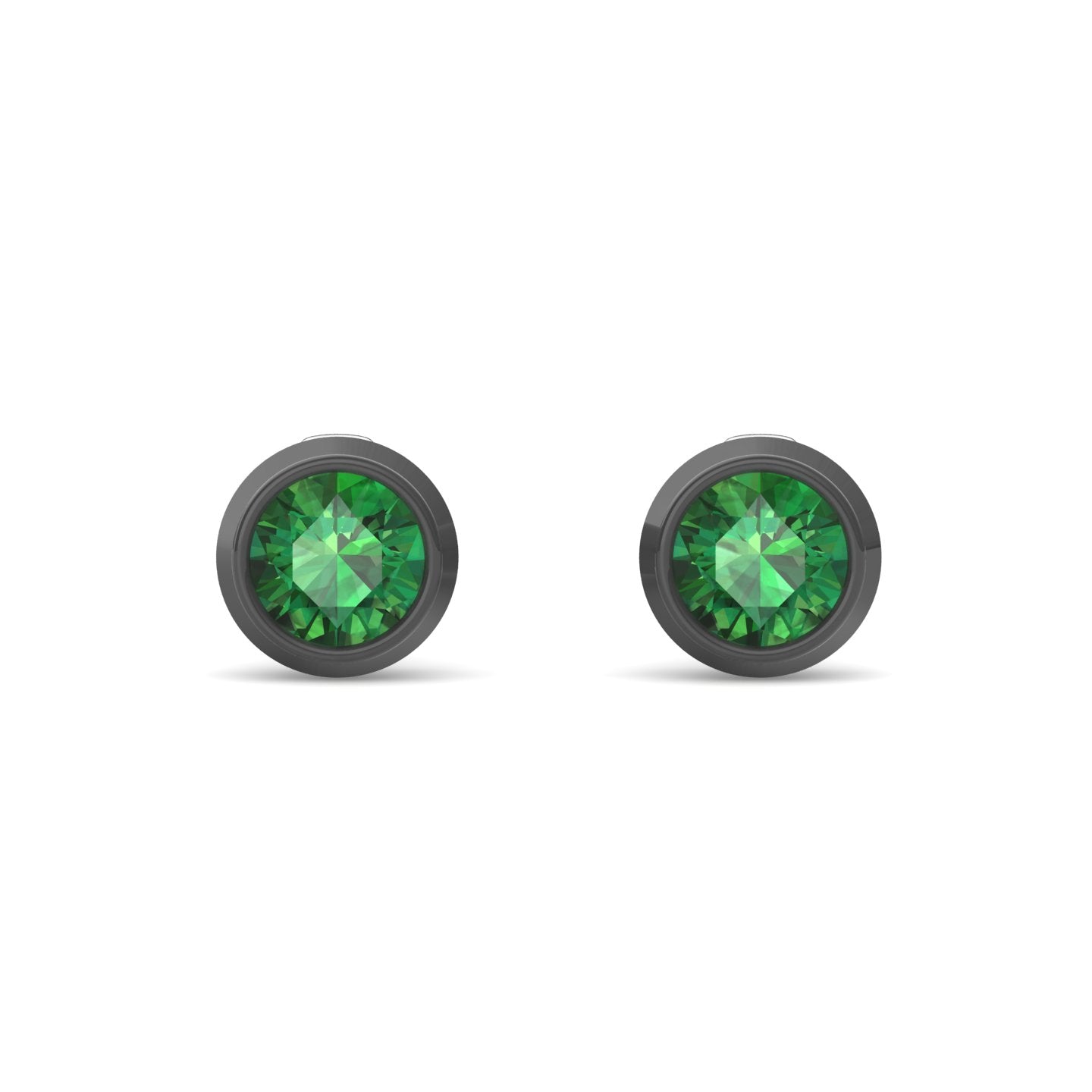 Dexter minimal black emerald studs- fine ruthenium plated. 
Indulge in the allure of mystique and sophistication with Dexter ...