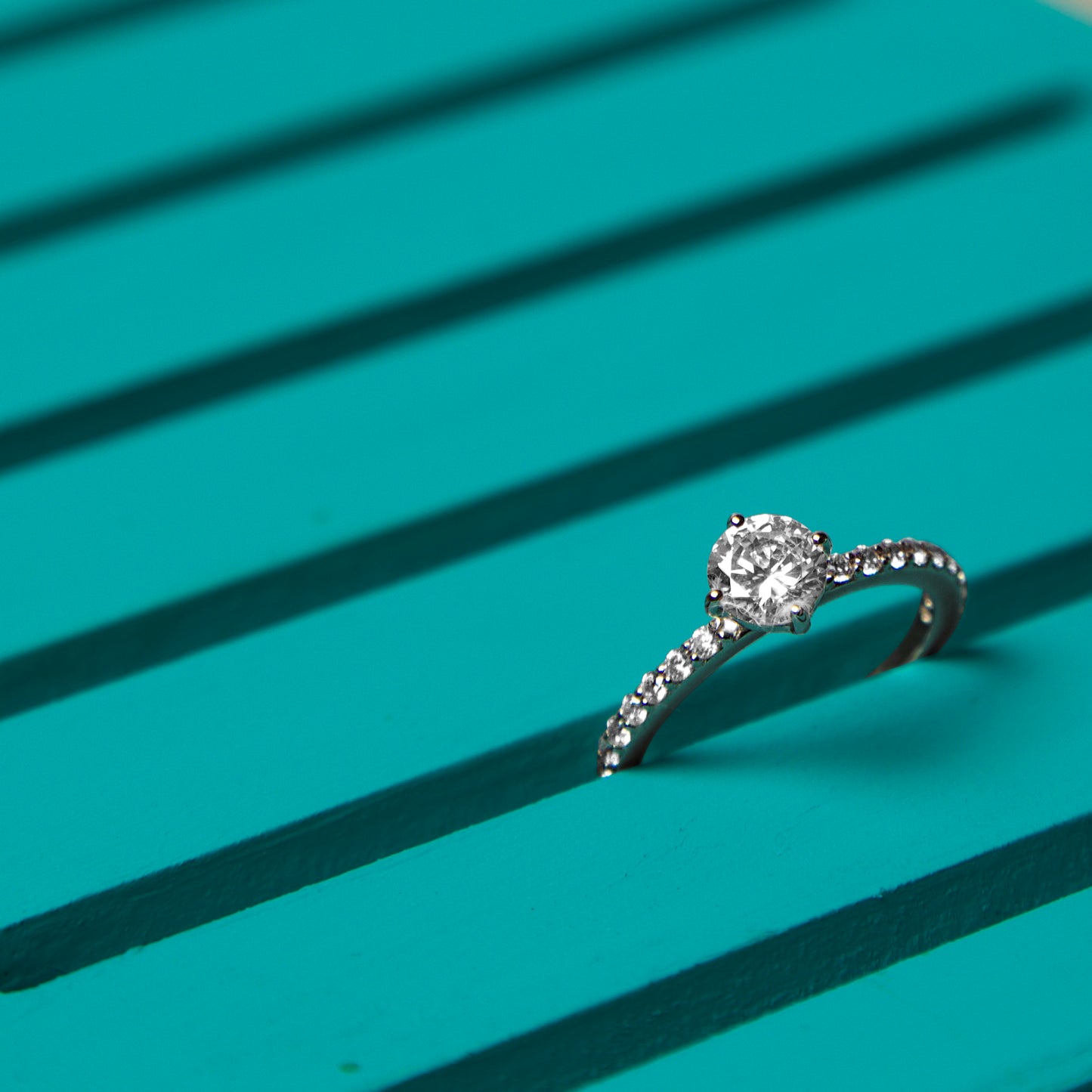 Classic Solitaire Ring In Silver - 925 Sterling Silver