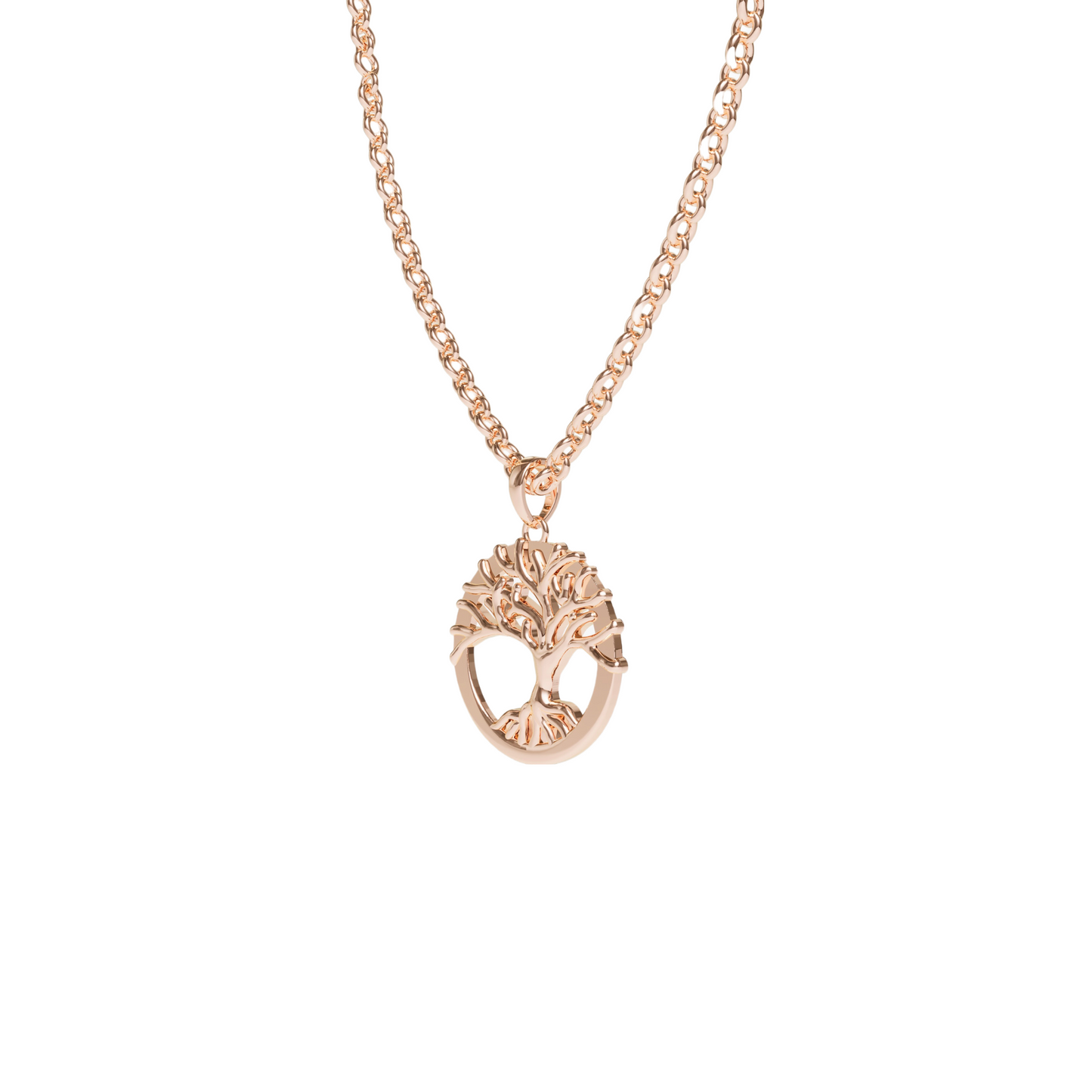 Elya 18K Rose Gold Tree Of Life Pendant - 18K Rose Gold Plated