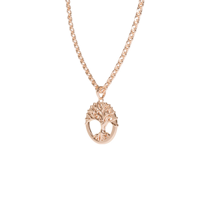 Elya 18K Rose Gold Tree Of Life Pendant - 18K Rose Gold Plated