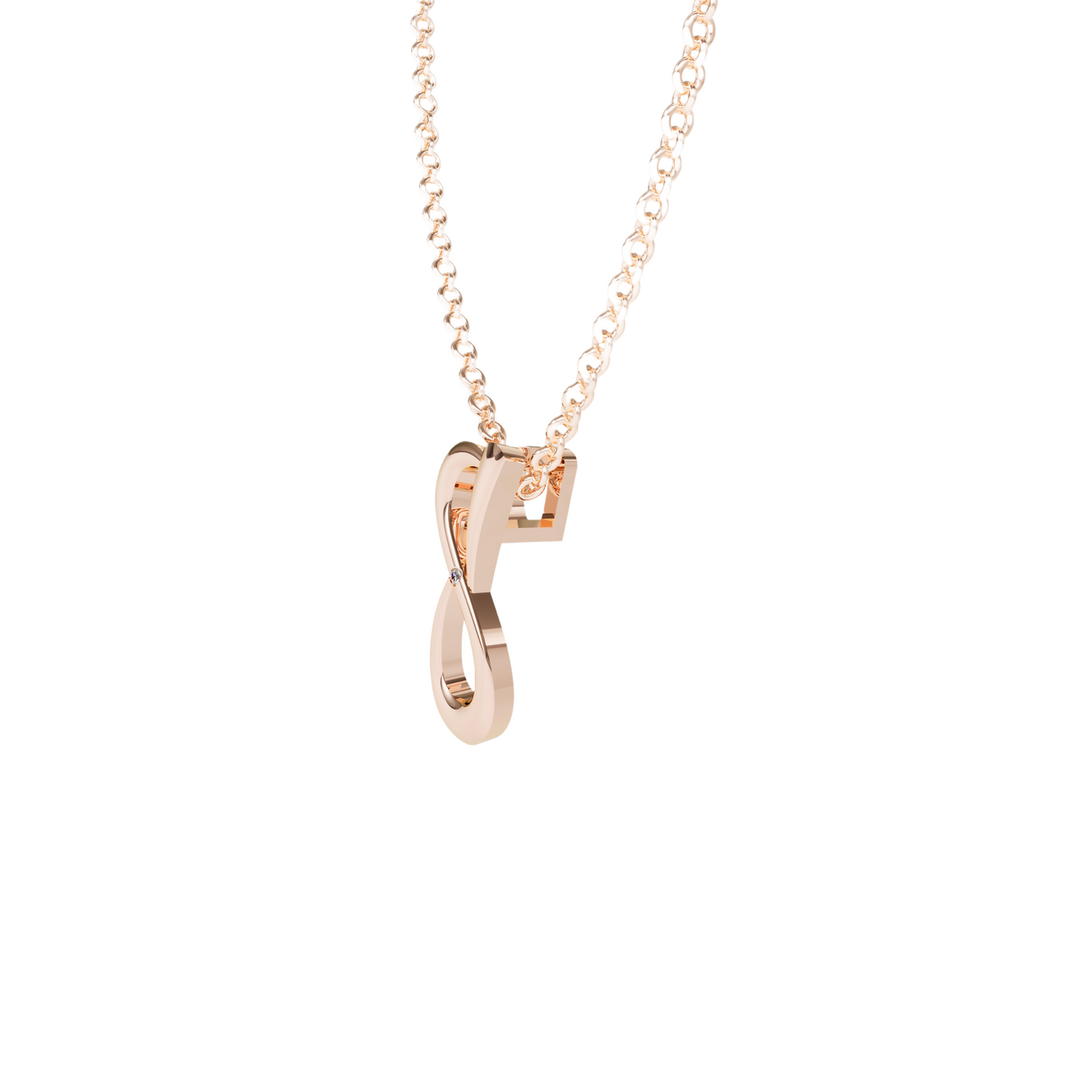 Stalen Infinity Rose Gold Pendant- 18K Rose Gold Plated