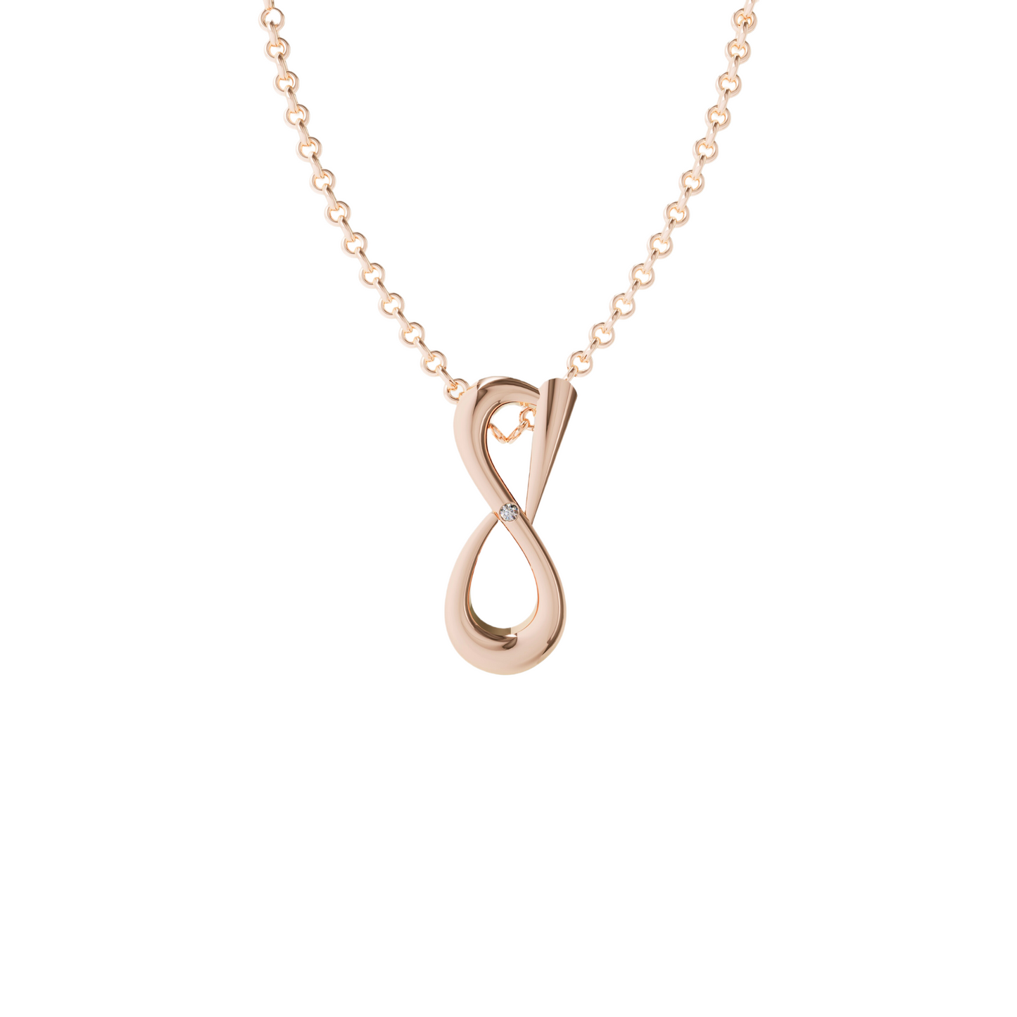 Stalen Infinity Rose Gold Pendant- 18K Rose Gold Plated