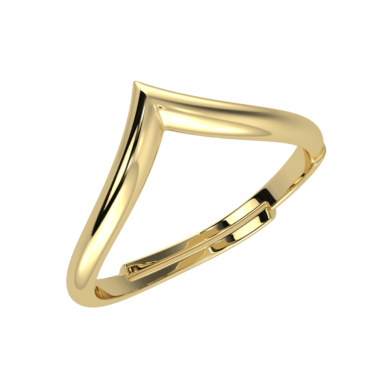 Chevron Half Eternity Reverse Ring- 18k Gold Plated. Introducing our Chevron Half Eternity Reverse Ring, a stunning piece tha...