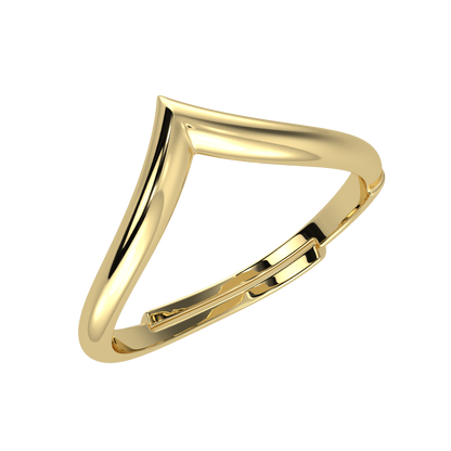 Chevron Half Eternity Reverse Ring- 18k Gold Plated. Introducing our Chevron Half Eternity Reverse Ring, a stunning piece tha...