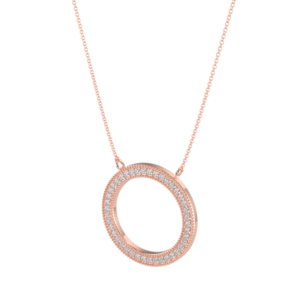 Circle Of Sparkle Pendant -18k Rose Gold Plated