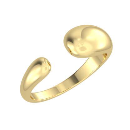 Gold Tapered Claw Open Ring - 18k Gold Plated. A smooth tactile design, this claw open ring is tapered to perfection and is i...