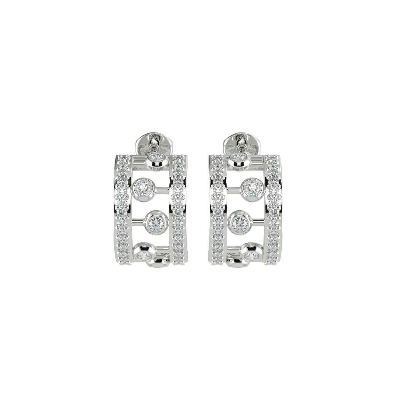 Imperial Dew Drop Hoop Earrings  - 925 Sterling Silver