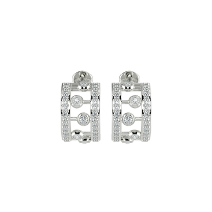 Imperial Dew Drop Hoop Earrings  - 925 Sterling Silver